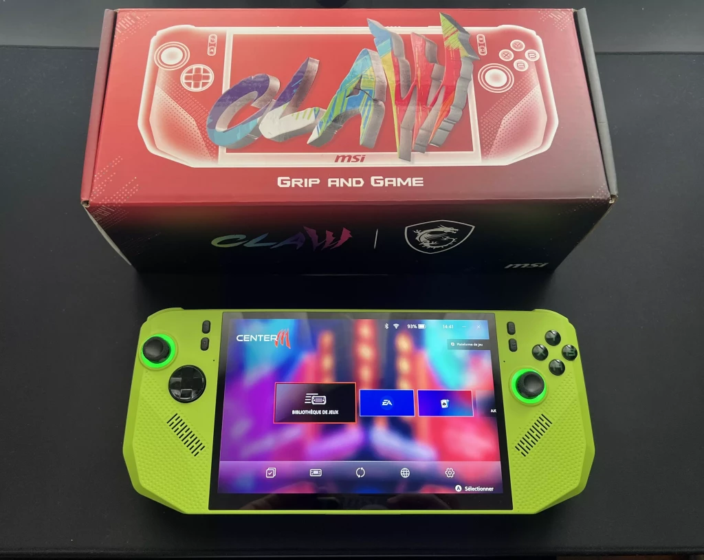 Test MSI Claw A8 BZ2EM-040FR plus puissante, plus endurante, plus convaincante boite