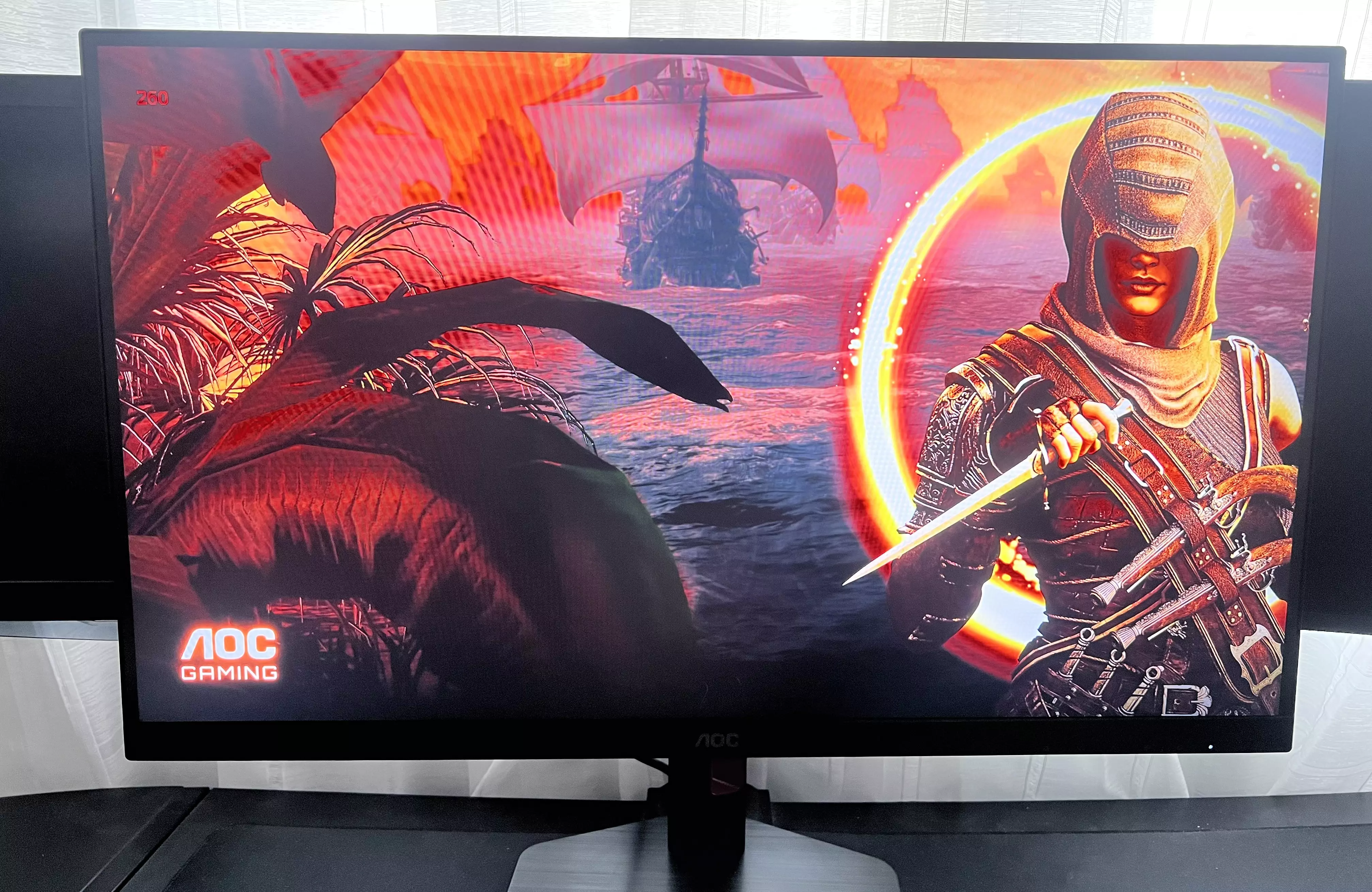 Moniteur gaming AOC 27G4ZR affichant un jeu à 260 Hz