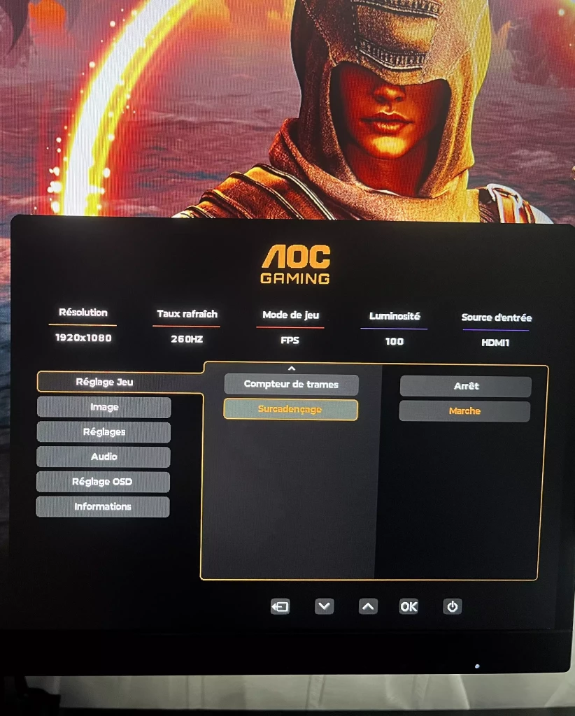 aoc-27g4zr-overclocking-260-hz-osd