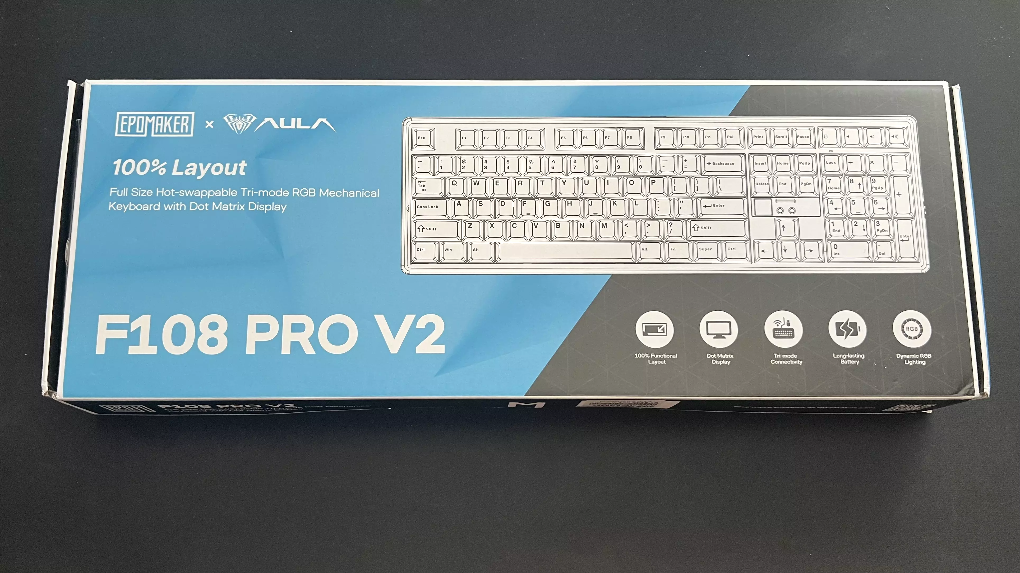 Boîte du clavier EPOMAKER x AULA F108 Pro V2