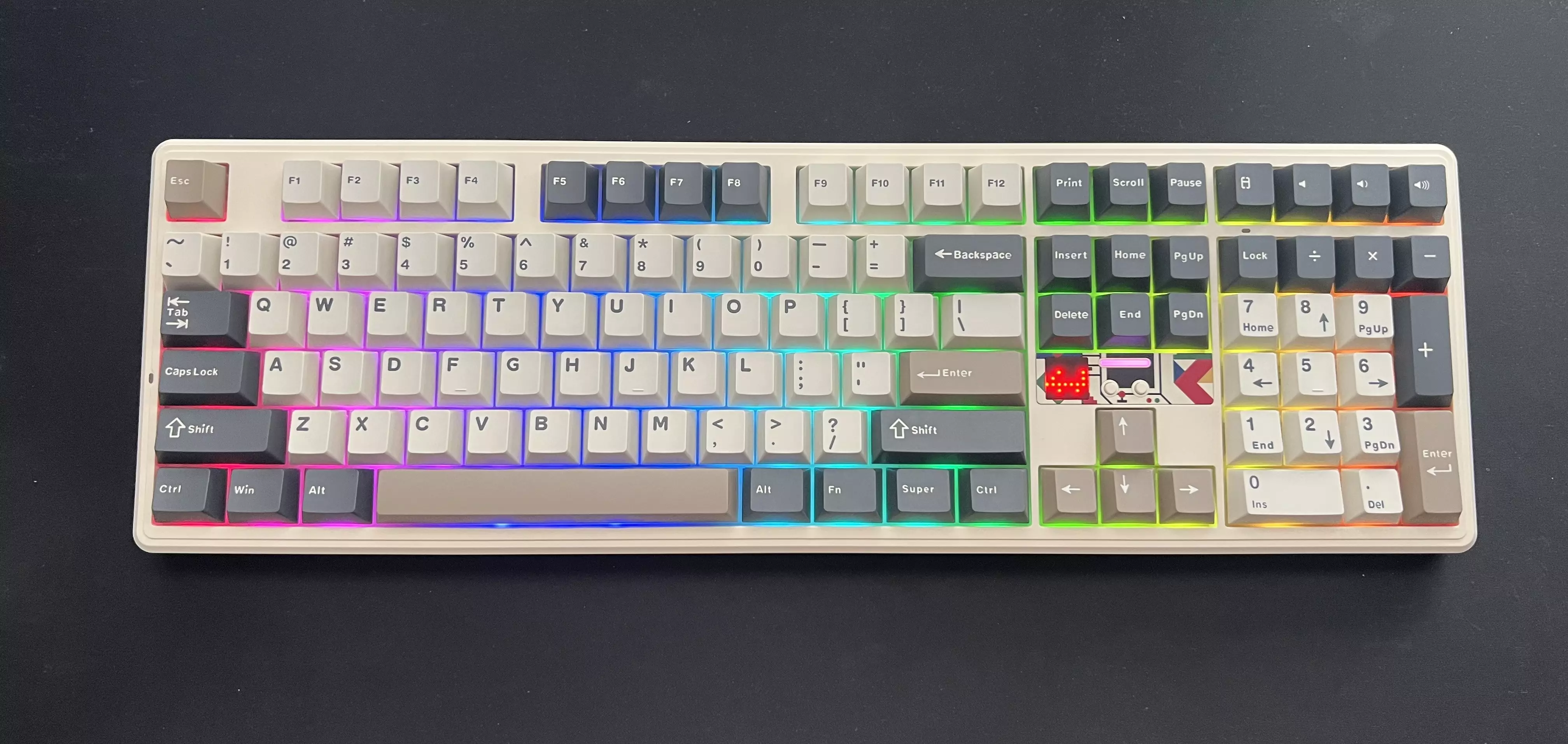 Clavier EPOMAKER x AULA F108 Pro V2 blanc avec rétroéclairage RGB