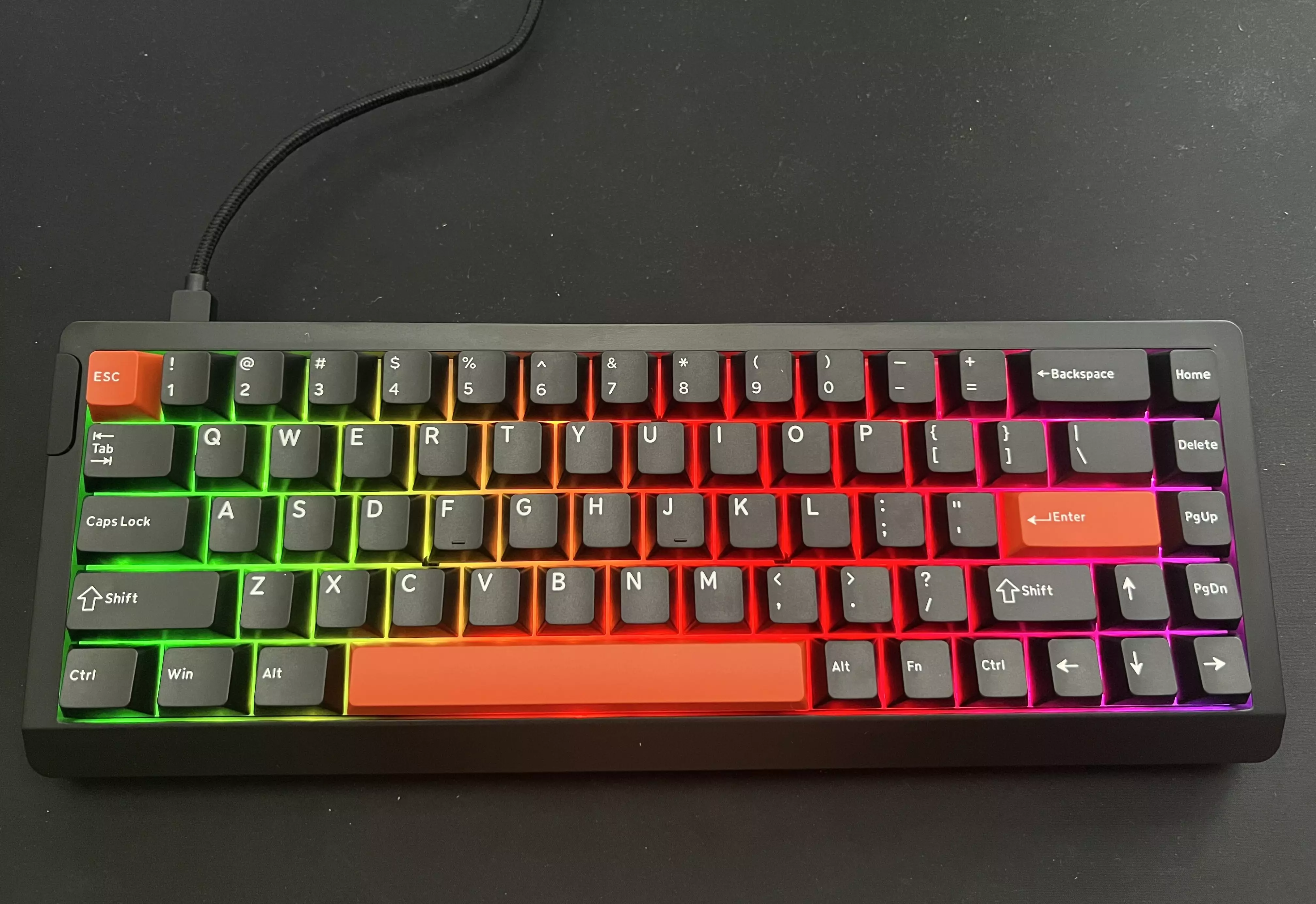 EPOMAKER HE68 Lite noir avec touches orange