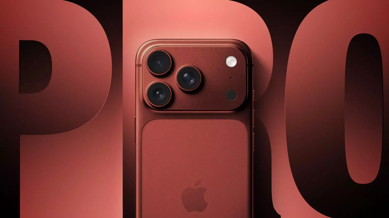 Concept d'iPhone 18 Pro montrant une Dynamic Island réduite et un dos coloris rouge cerise foncé