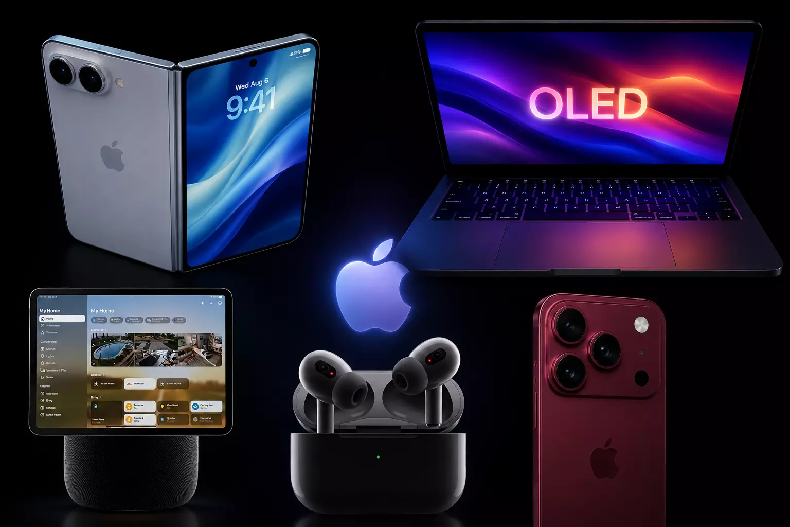 Fuite de la feuille de route Apple avant la keynote 2026 avec iPhone pliable, AirPods à caméra et MacBook Pro M6