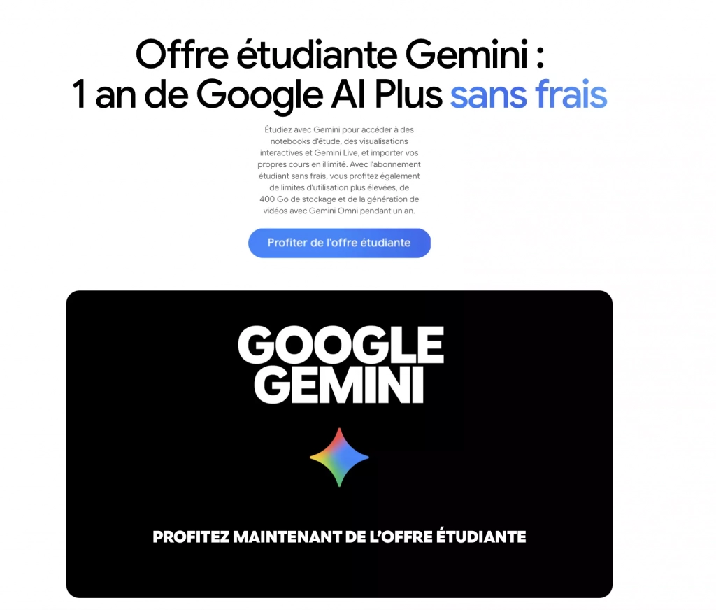 google-ai-plus-gratuit-etudiants-gemini-1-an 2