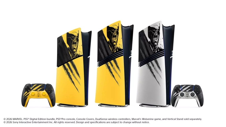 PS5 Marvel’s Wolverine jaune avec sa manette DualSense Battle Yellow