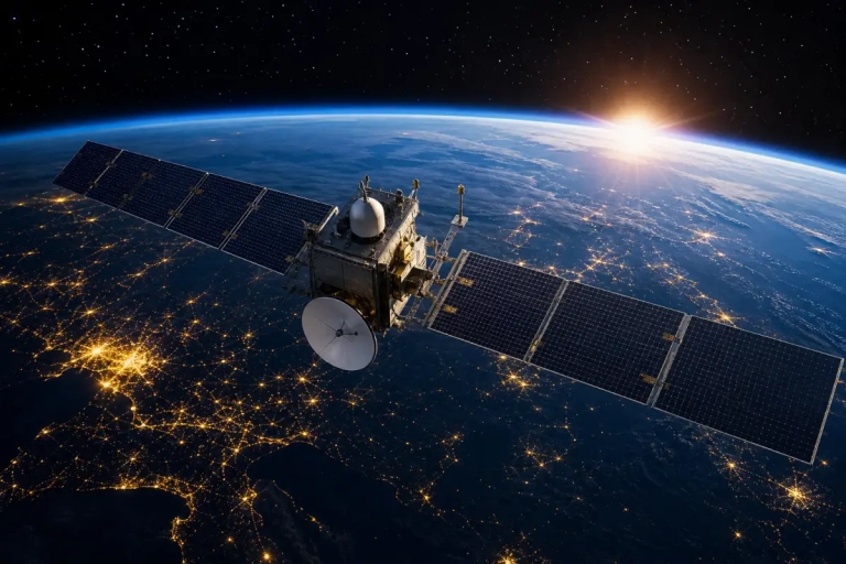 Un Starship déployant des satellites Starlink V3 au-dessus de la Terre