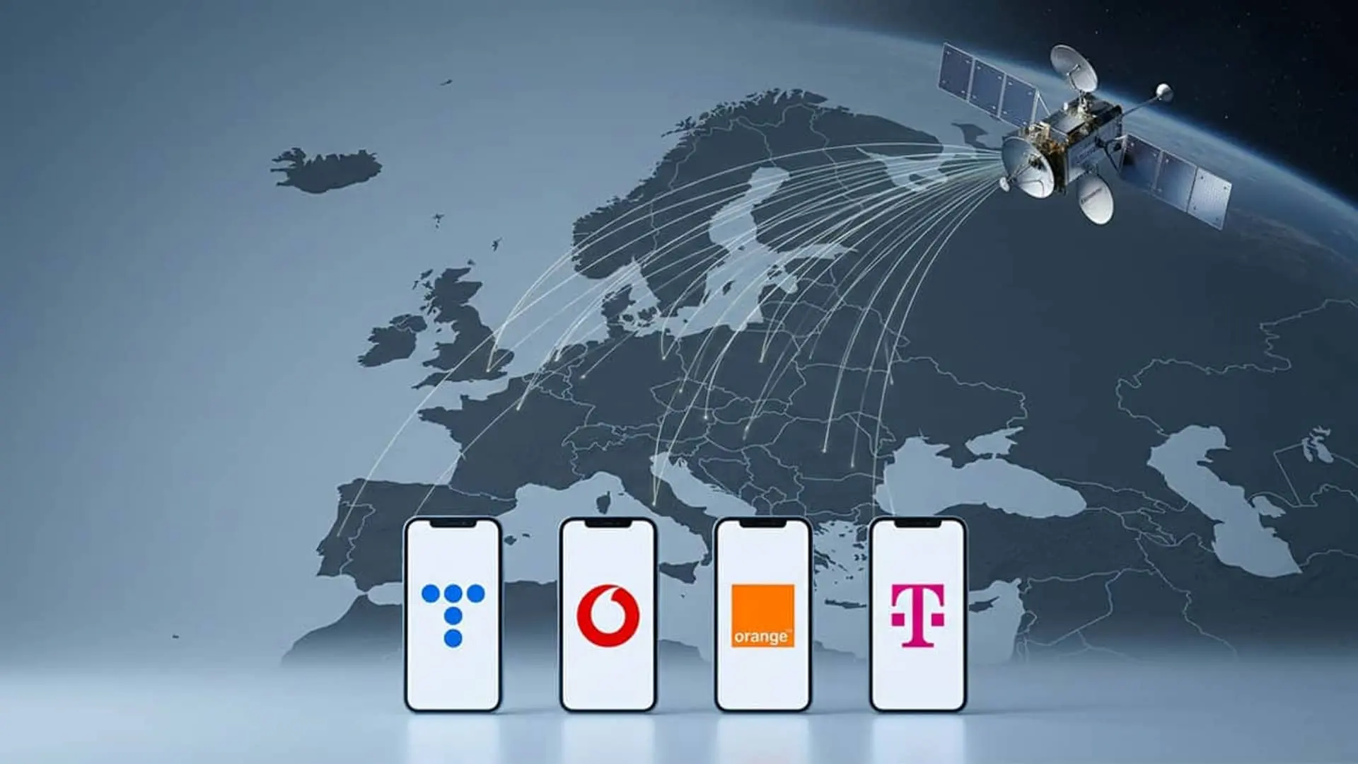 Smartphone connecté directement à un satellite avec Orange, Vodafone et Deutsche Telekom