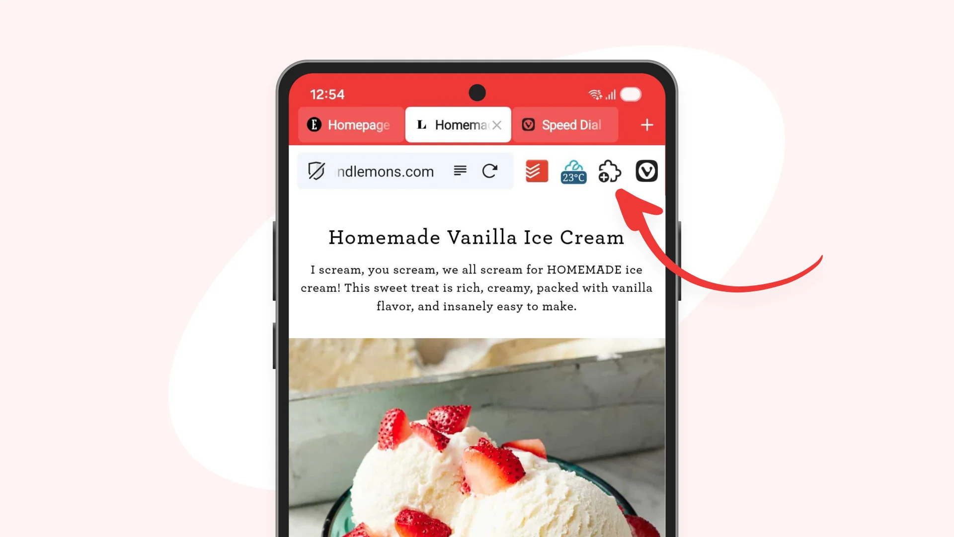 Vivaldi 8.2 sur Android avec les extensions du Chrome Web Store