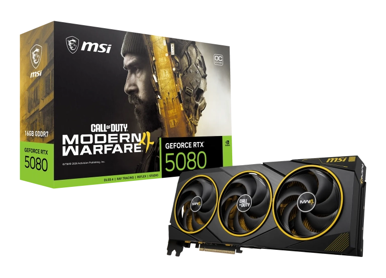 Carte graphique MSI GeForce RTX 5080 COD MW4 Edition OC aux couleurs de Call of Duty Modern Warfare 4