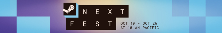 Banniere officielle du Steam Next Fest d'octobre 2026, evenement consacre aux demonstrations de jeux PC