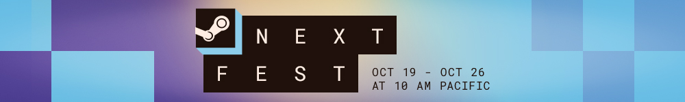 Bannière officielle du Steam Next Fest d'octobre 2026, événement de démonstrations de jeux sur PC