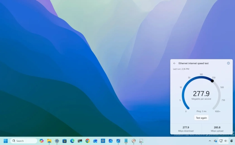 Windows 11 intègre enfin un vrai test de débit Internet, sans ouvrir le navigateur